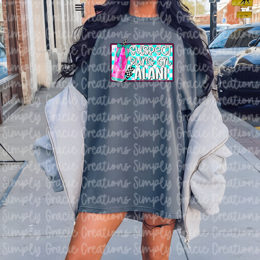 Suspect Runs On Alani pink drink