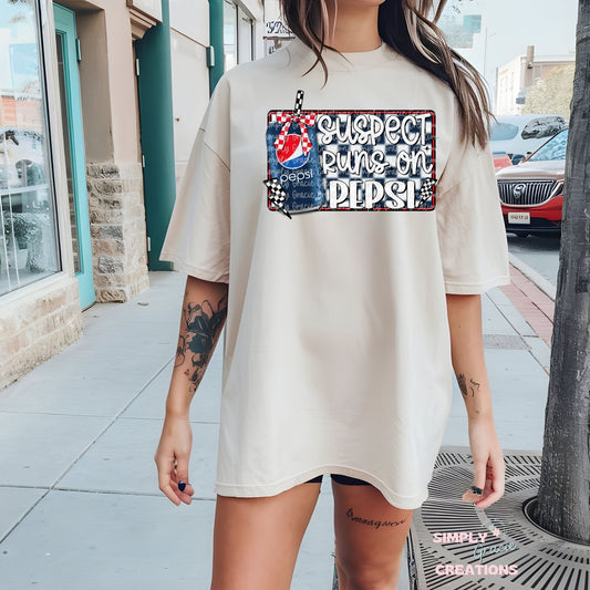 Suspect Runs on Pepsi Tee