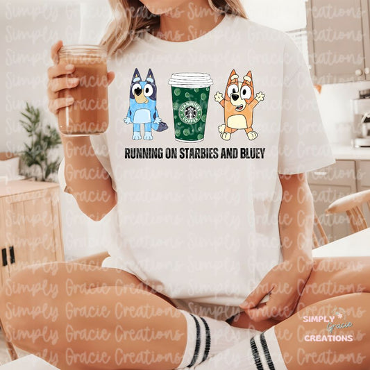 Running on Starbies and Bluey